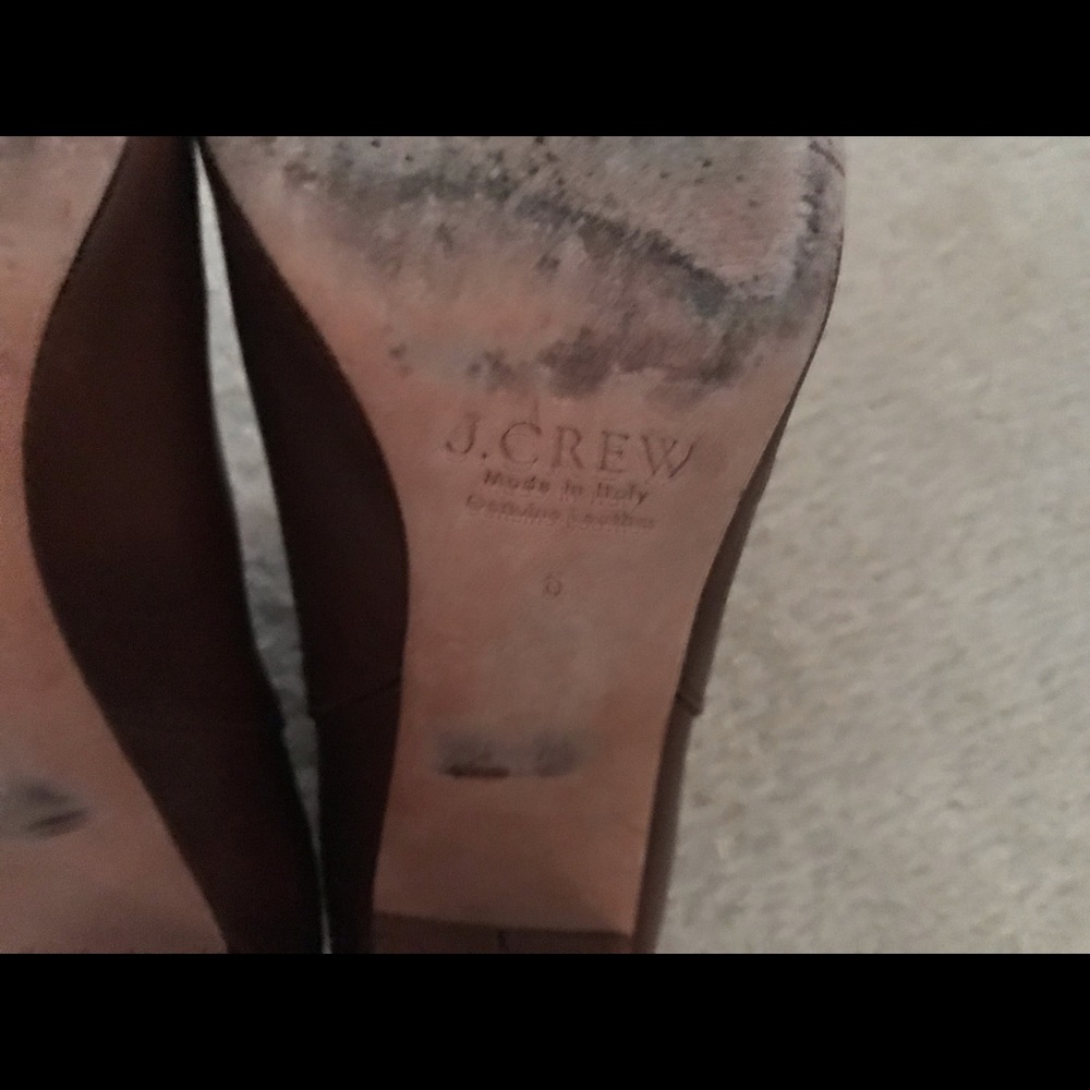 J Crew brown leather healed booties - Picture 5 of 6